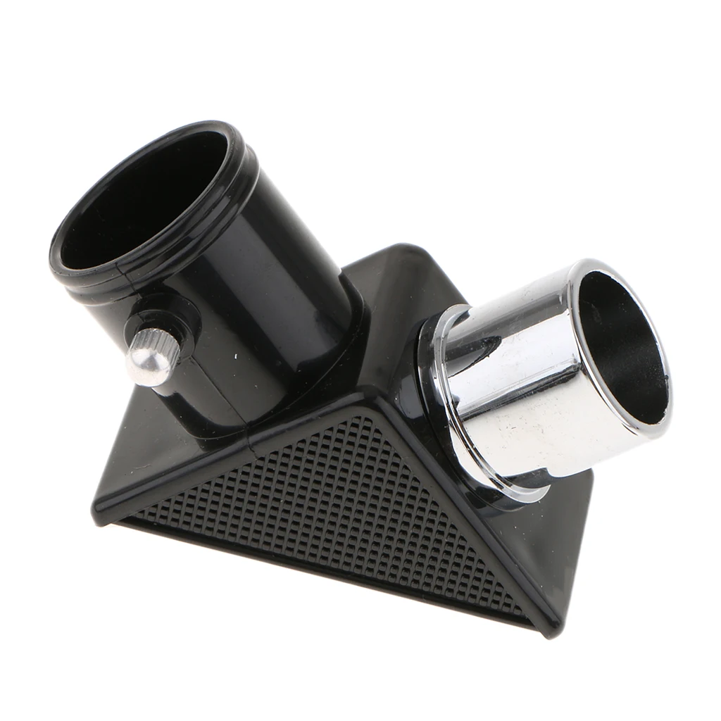 90-Degree Mirror Diagonal Adapter- Thread for Any 0.965'' Filters and 0.965-inch Telescope Eyepiece(Black+Silver