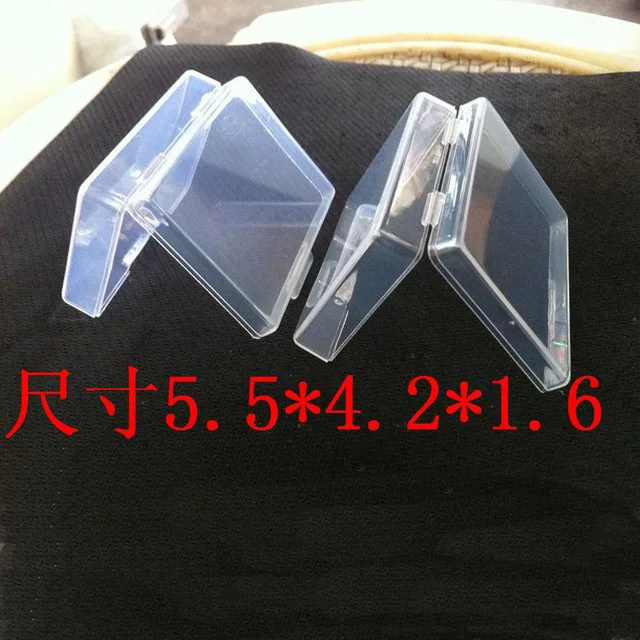 Small Jewelry Storage Packaging Box Free shipping Small Parts Transparent Collapsible Plastic Boxes