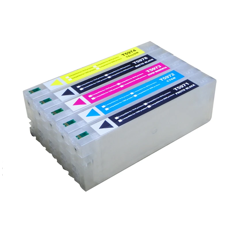Новый T5971 T5974 T5978 пустой пополняемый картридж для чернил Epson Stylus 7700 9700 7710 9710 с