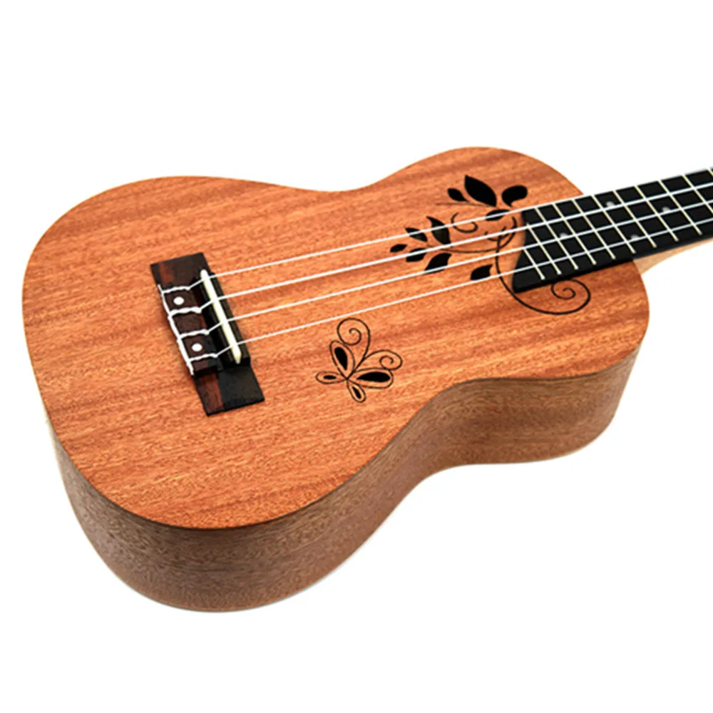 21 дюймов оптовая продажа Гавайская гитара маленькая Персиковое сердце бабочка