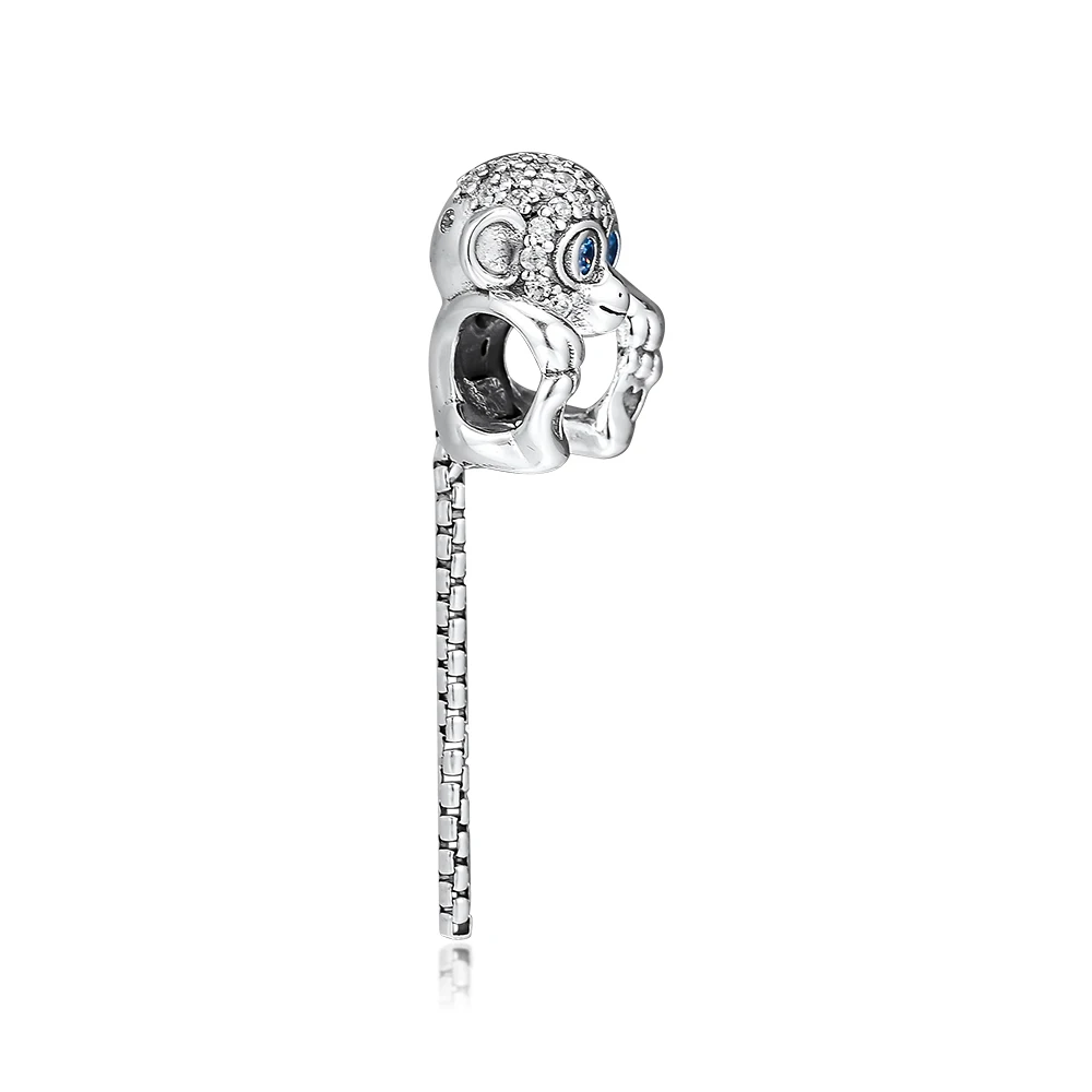Fits Pandora Bracelet Sparkling Monkey Charm 100% 925 Sterling Silver Jewelry Beads for Women DIY Making Kralen Wholesale | Украшения и