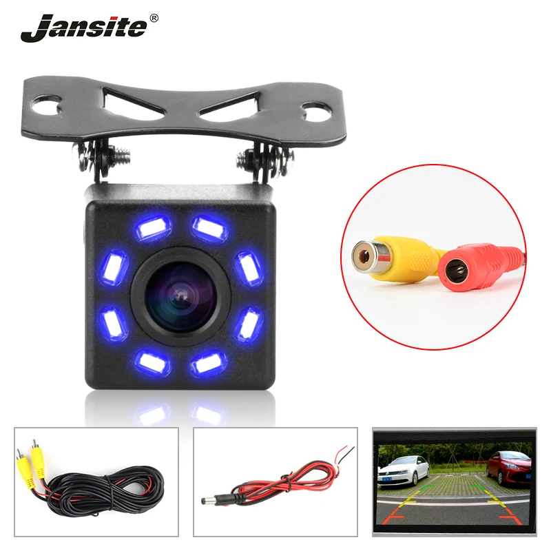 Jazsite 8 IR лампы камера заднего вида HD CDD с 6 клещи кабель для автомобиля Dvr зеркальные