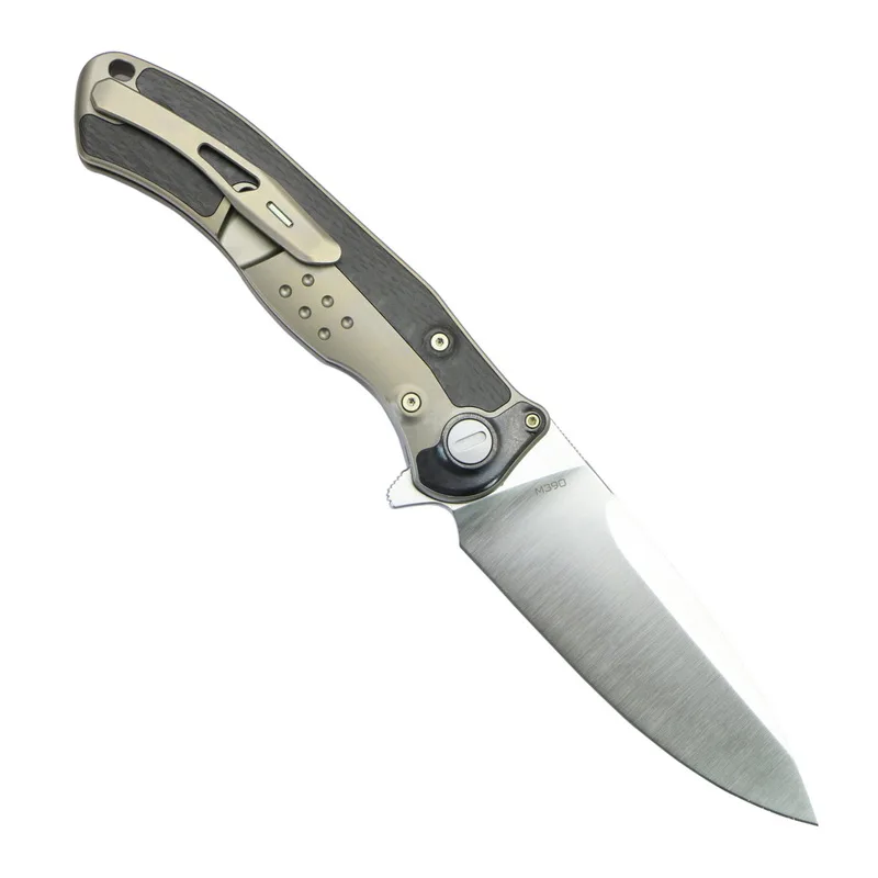 Складной нож VENOM BONE DOCTOR M390 Titanium CF Flipper уличный Карманный кухонный для кемпинга