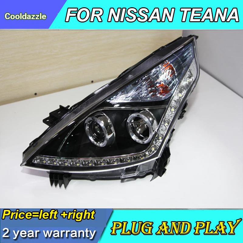 Светодиодный ные фары для Nissan Teana передние 2008 2009 2010 2011 года дневные ходовые огни