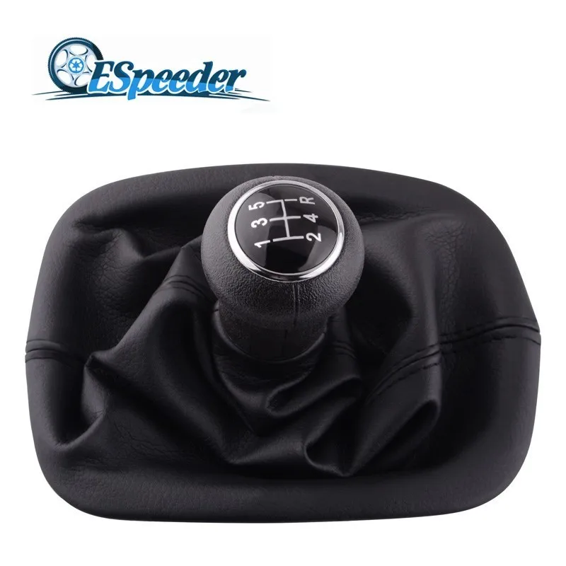 

ESPEEDER Car Accessories 5 Speed Gear Shift Knob With Gaitor Leather Boot Cover For Volkswagen VW PASSAT B5 B5.5 1996-2005