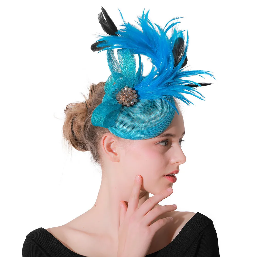Женские украшения для волос свадебные бирюзовые аксессуары Fascinator белье чародей
