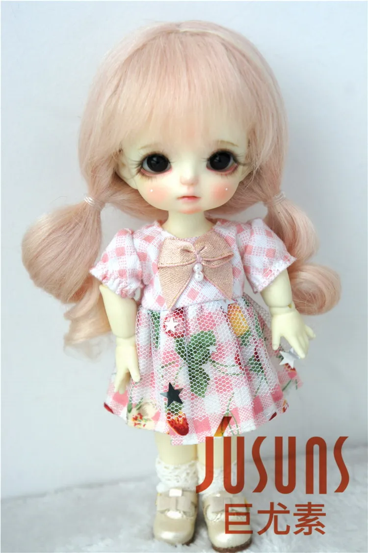 JD426 1/12 1/8 1/6 Милая длинная мохеровая кукла BJD парик мягкая волнистая размер волос 4 5