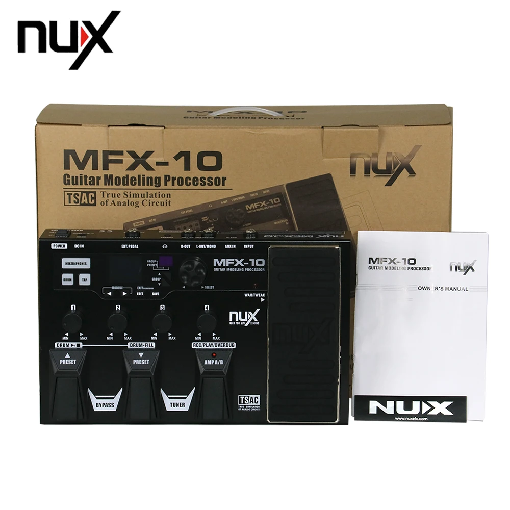 NUX MFX 10 ЖК дисплей Дисплей моделирование Гитарный процессор эффектов Педаль