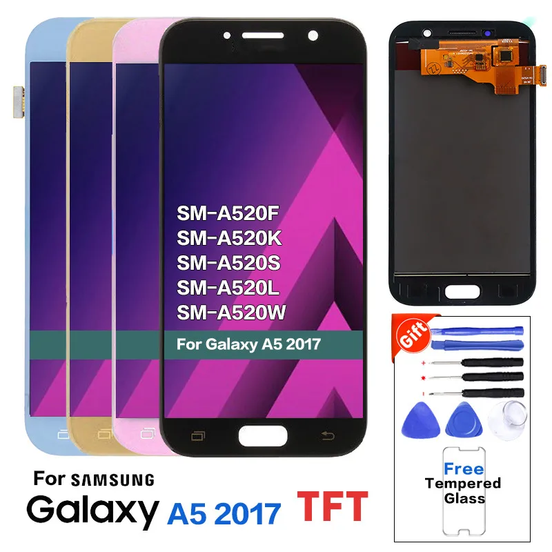 Для SAMSUNG Galaxy A5 2017 SM A520F ЖК экран модуль для Samsung A520K A520S A520L A520W дисплей Замена|Экраны