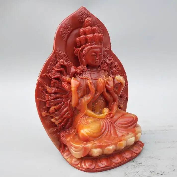 

China Shoushan stone Thousand-Hand Kwan-yin Buddha statue