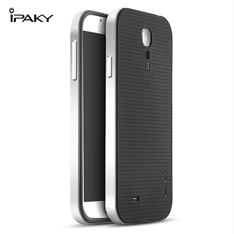 Высококачественный брендовый Чехол ipaky для samsung galaxy S4, силиконовый чехол для телефона galxy S4, все цвета - Цвет: Серебристый