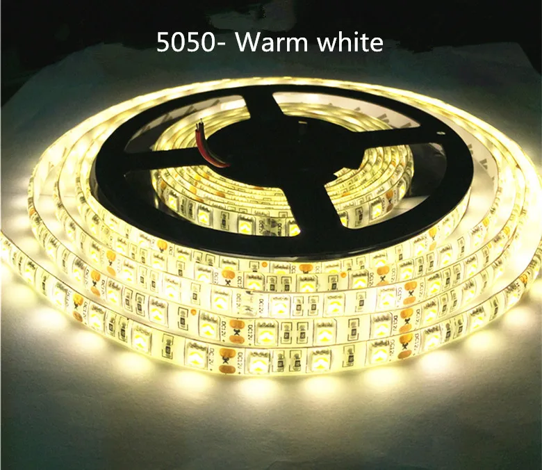 Светодиодный светильник 5050 SMD 5 м 12 В постоянного тока белый/теплый