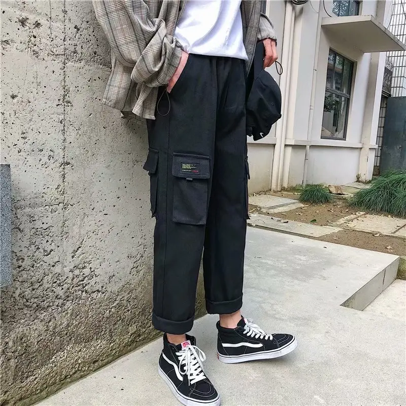 

Men's Solid Pants Pocket Men Cool HipHop Joggers Pants Trousers Men Pocket Streetwear