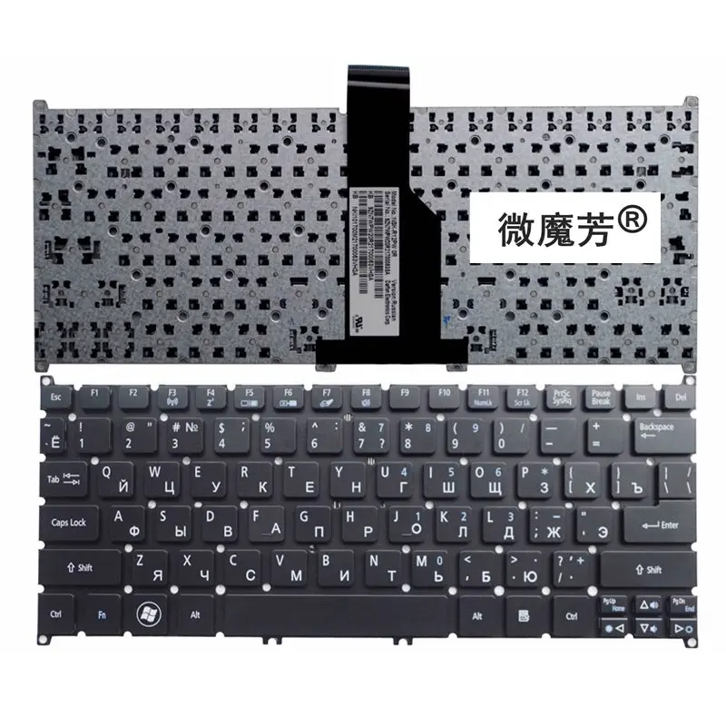 

RU Black New For Acer For aspire S3-951 S3-371 V5-171 S3-391 ONE B113 725 726 AO765 756 MS2346 V5-131 Laptop Keyboard Russian