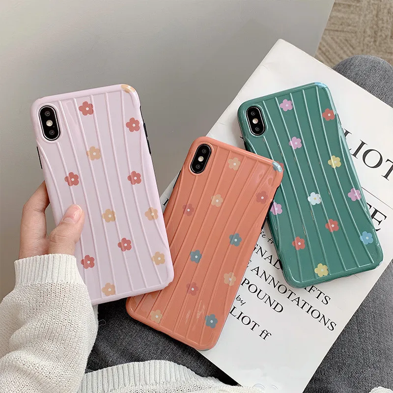 Карамельный цвет милые цветы волна точка телефон чехол для iPhone 7 Puls 6 6S 8 X XR Xsmax