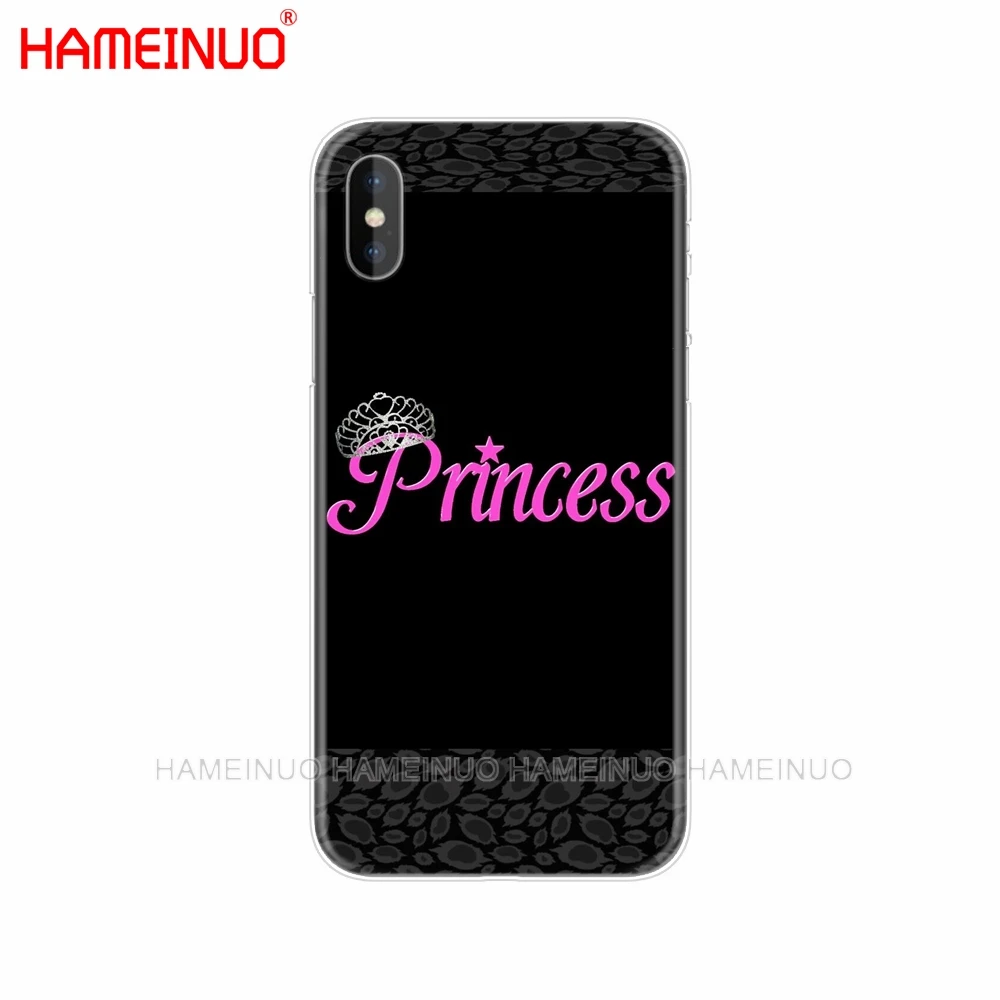 HAMEINUO королева и король корона Coque сотовый телефон чехол для iphone X 8 7 6 4 4S 5 5S SE 5c 6s plus - Цвет: 90119