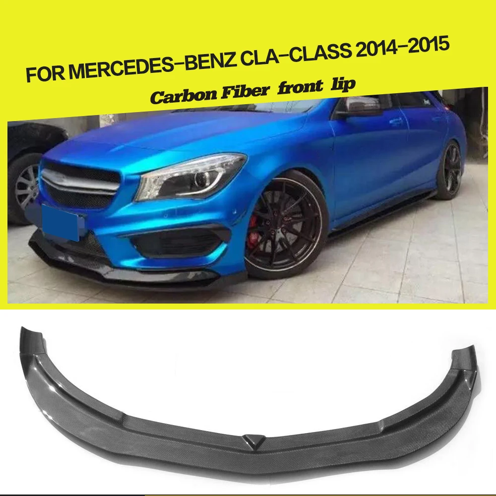 Передний бампер из углеродного волокна спойлер для Mercedes Benz CLA Class C117 CLA180 CLA250 CLA45 AMG