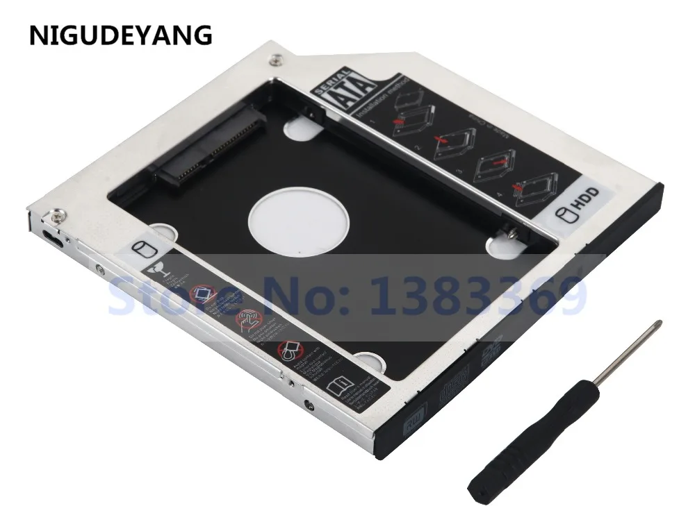 

NIGUDEYANG 2nd HDD SSD Hard Drive Optical bay Caddy Adapter for HP Envy 17-K218tx - UJ8G2A