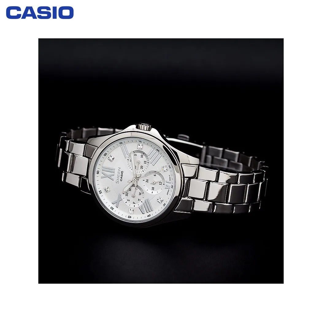 Наручные часы Casio SHE 3806D 7A женские кварцевые на браслете|Женские наручные часы| |