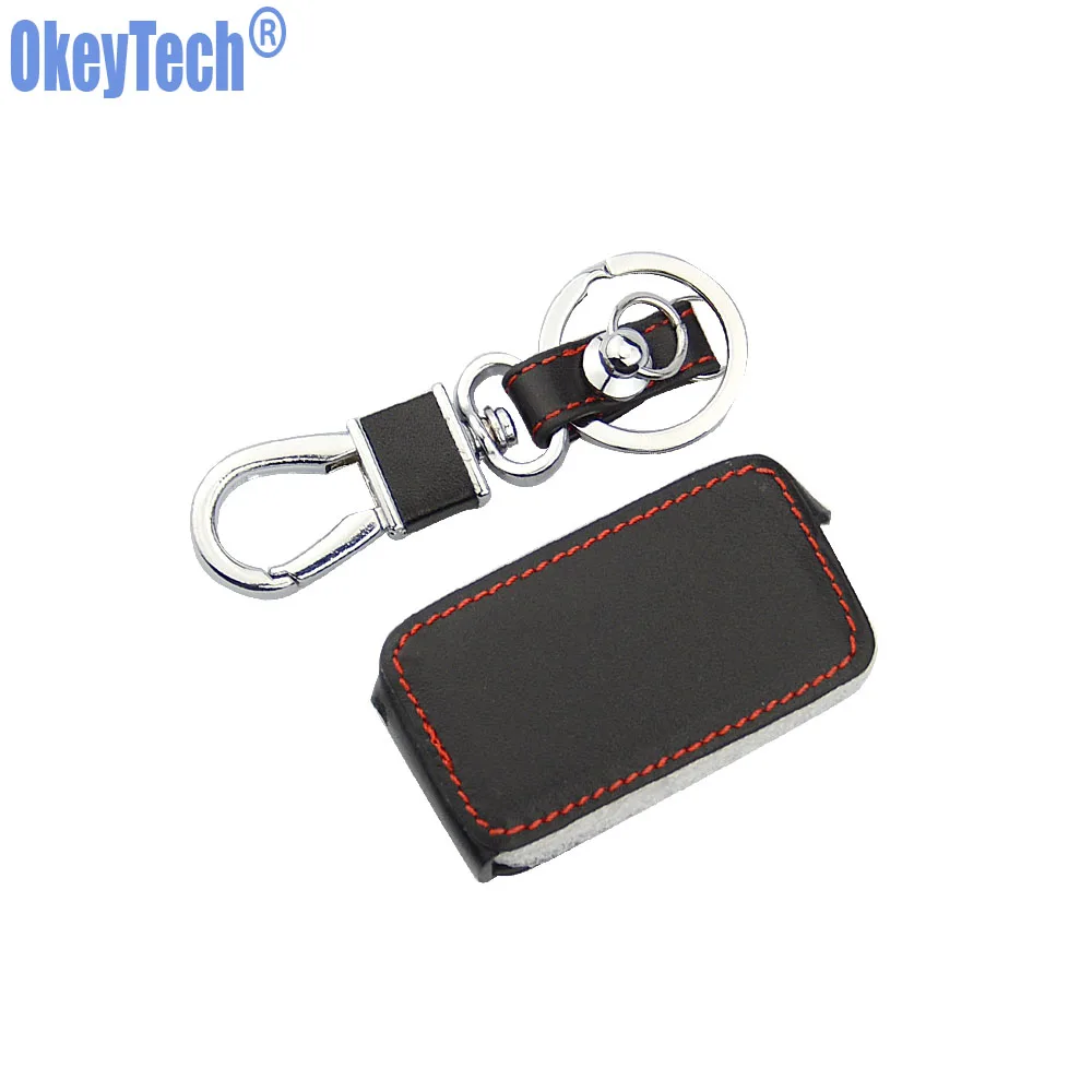 OkeyTech натуральная кожа автомобильный брелок кольцо чехол держатель для Peugeot 208 207