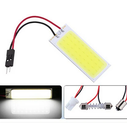 6 Вт COB 36 чип светодиодный автомобильный светильник свет T10 BA9S Festoon Dome Adapter 12 в