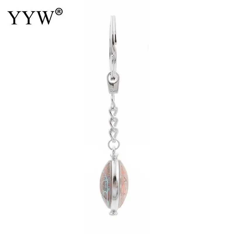 YYW изысканный поворотный брелок металлический кольца для подарка милые Кейт узор