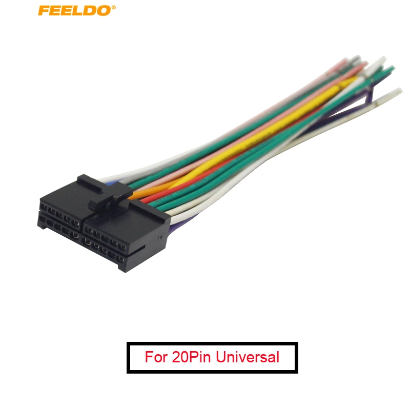 FEELDO 20Pin Универсальный Aftermarket автомобильный головный блок DVD стерео радио жгут