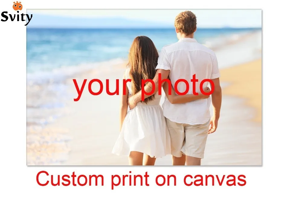 

Custom photo Print on Canvas Painting ,Your Picture,Family,friends or Baby Photo,Favorite Image Home Decorate