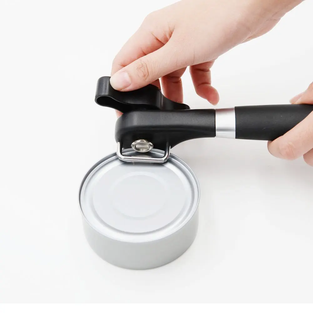 Can Opener Rotate The Knob and Ergonomic Soft Grips Handle-Effortlessly Open Cans Smooth Edge -Using Safe | Дом и сад