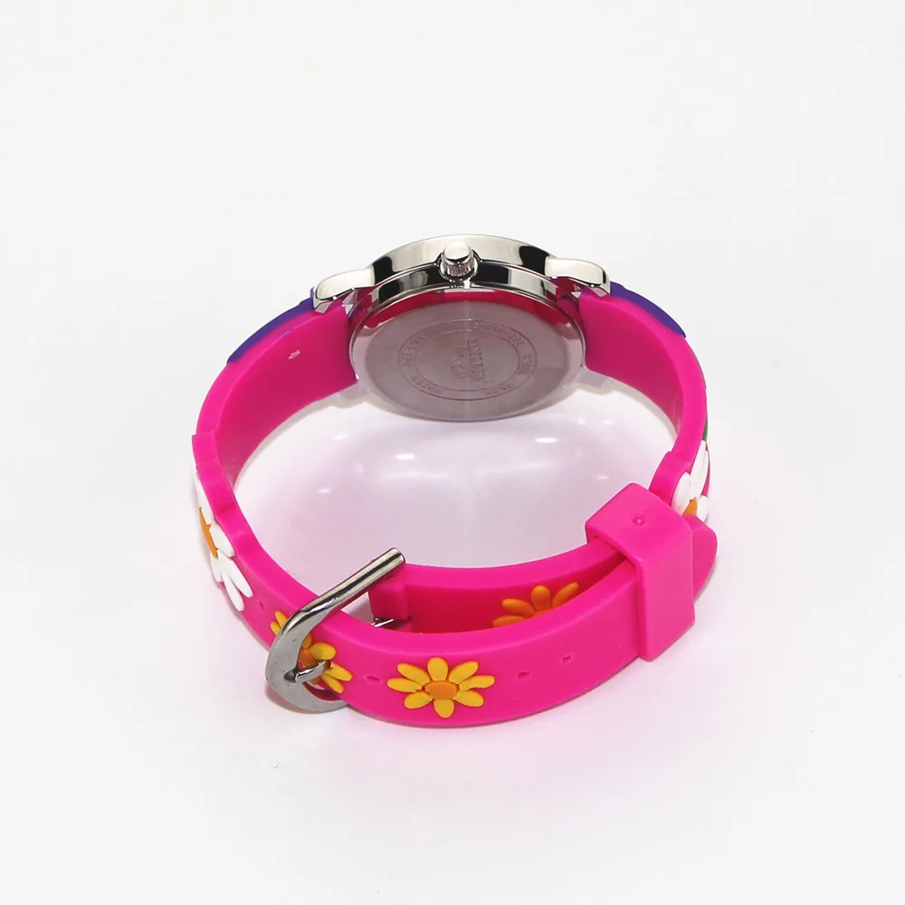 Часы наручные с 3d-рисунком подсолнуха водонепроницаемые для маленьких девочек