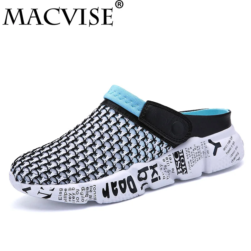 2018 Новая Мужская Летняя обувь без шнуровки Croc Сабо водостойкие сандалии дышащие