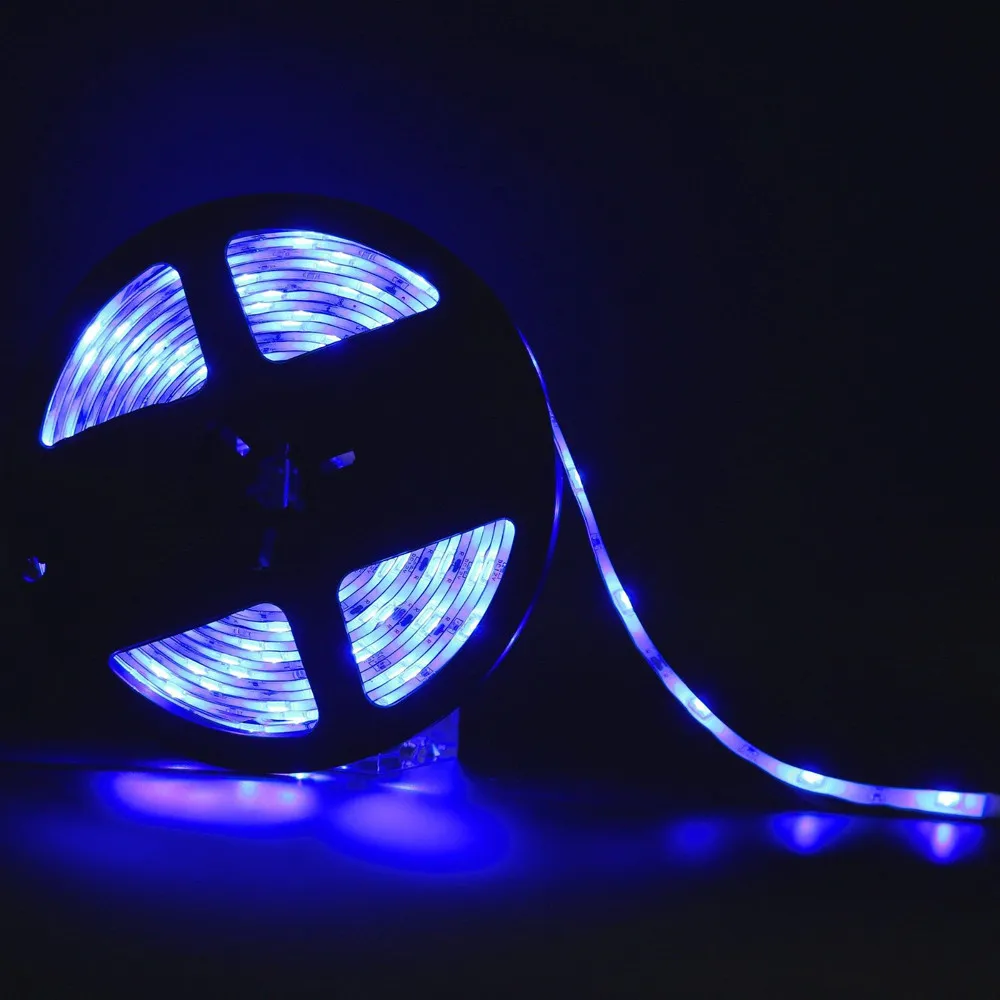 5M RGB 5050 Водонепроницаемый Светодиодные ленты светильник SMD 44-клавишным пультом дистанционного управления 12V US Мощность полный комплект, инфракрасный пульт управления с самоклеющиеся ленты ФИТА светодиодный