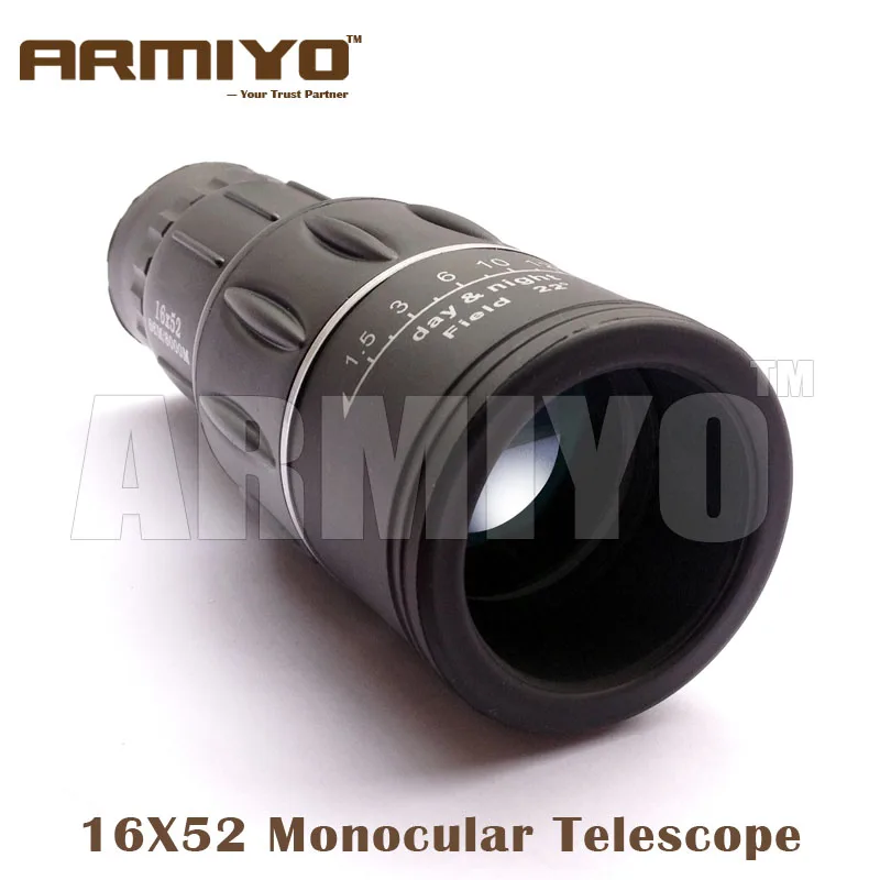 Armiyo 16X52 зум день и ночь Монокуляр телескоп зеркало Двойной фокус 66-1000 м полевая съемка Зрительная труба Пейнтбол Аксессуары