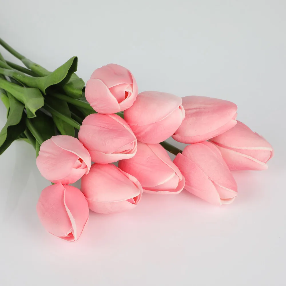 Pink 20 Вт, 30 Вт, шт. реальные сенсорные цветы латексные тюльпаны цветы букет искусственных цветов для букет невесты цветок для украшения для свадебного декора - Цвет: Pink