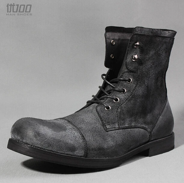 2017 г. Новые поступления черные армейские ботильоны мужские короткие ботинки из