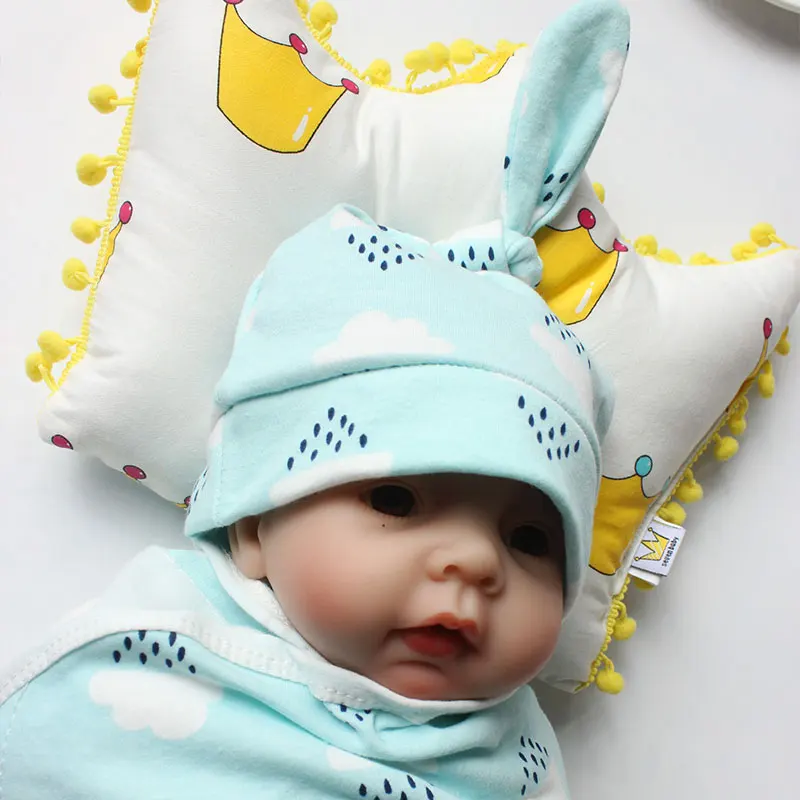 1pcs Baby Hats cotton Knotted Cartoon Printed and Caps For 0-24 Months Newborn Accessories | Детская одежда и обувь