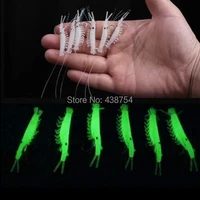 50pcs new soft fishing lure luminous artificial shrimp bait jigs lure artificial lures kit spinnerbait