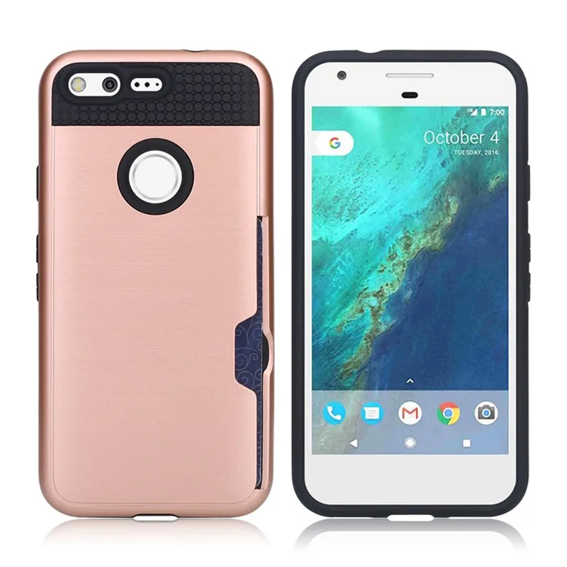 Ударопрочный пластиковый Гибридный чехол из ТПУ для Google Pixel слот карт