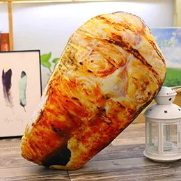 Fish block 60cm Птица рыба запеченная еда плюшевая кукла сад барбекю Декор реквизит взрослые игрушки Sweetbell Redpepper кальмар колбаса закуски подушки - Цвет: Fish block 60cm