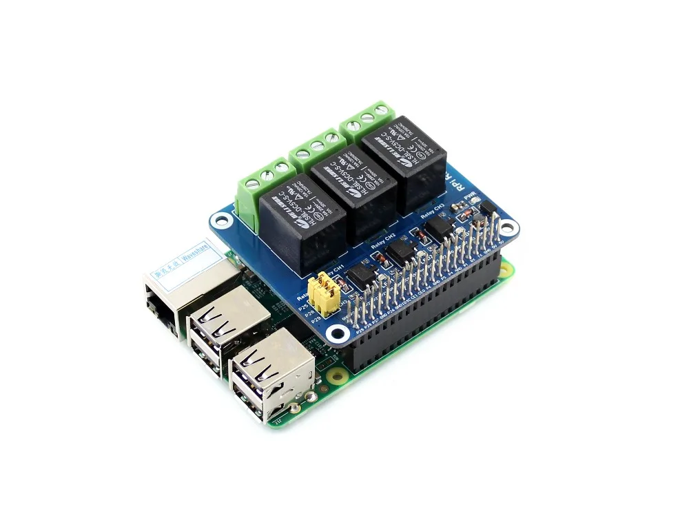 Реле/плата расширения Waveshare RPi поддерживает Raspberry Pi A +/B +/2B/3B/3B + нагрузка до 5 А 250 В