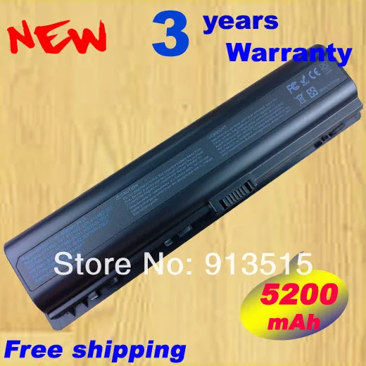 

DV2000 Battery 5200mAh for HP Pavilion DV6000 G6000 G7000 COMPAQ Presario V3000 V6000 A900 C700 F500 F700 free shipping