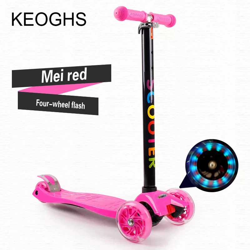 Детский самокат для маленьких детей из PU искусственной кожи с 4 колесами Fashing