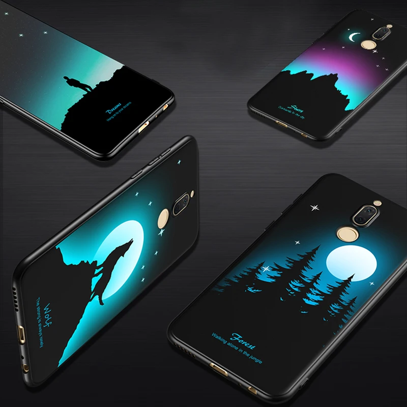 OHD светящиеся Чехлы для мобильных телефонов huawei honor 8 9 v9 v9play v10 6x7x7 s 3D Pianting Puttern TPU