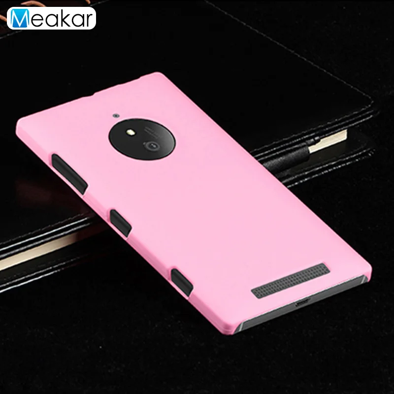 pink Матовая Пластик Coque 5.0For Nokia Lumia 830 чехол с подставкой и отделениями для карт для Nokia Lumia 830 RM-984 RM 984 телефона чехол-лента на заднюю панель - Цвет: pink