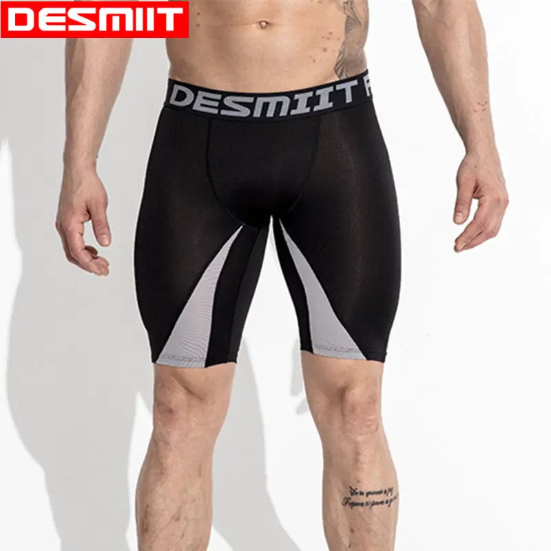 DESMIIT шорты для бега, мужские компрессионные колготки, шорты для спорта на открытом воздухе, для пробежек, фитнеса, тренажерного зала, шорты, Мужская мягкая дышащая спортивная одежда