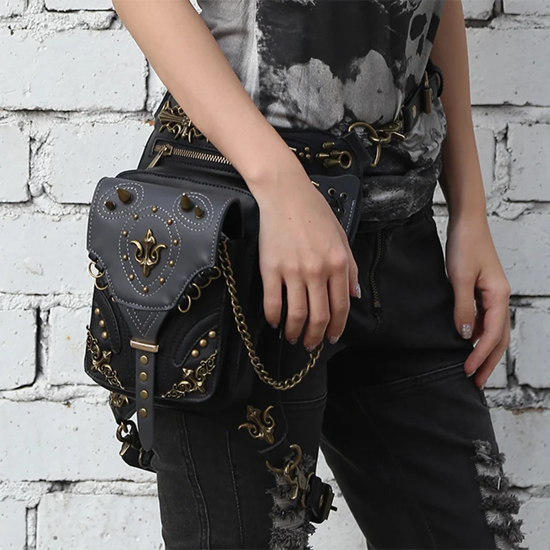 Готическая Панк поясная сумка в стиле хип хоп на плечо дорожная сумочка рок