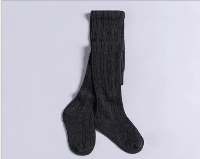 deep gray VEENIBEAR/ г. Весенние хлопковые колготки для девочек Детские теплые колготки карамельного цвета теплый чулок для маленьких девочек От 4 до 9 лет - Цвет: deep gray