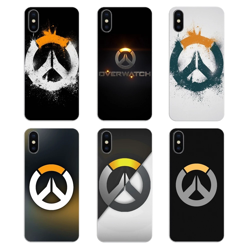 OW логотип Overwatch игровой рисунок для Apple iPhone 4 4S 5 5S 5C SE 6 6S 7 8 X XR XS Plus MAX силиконовый