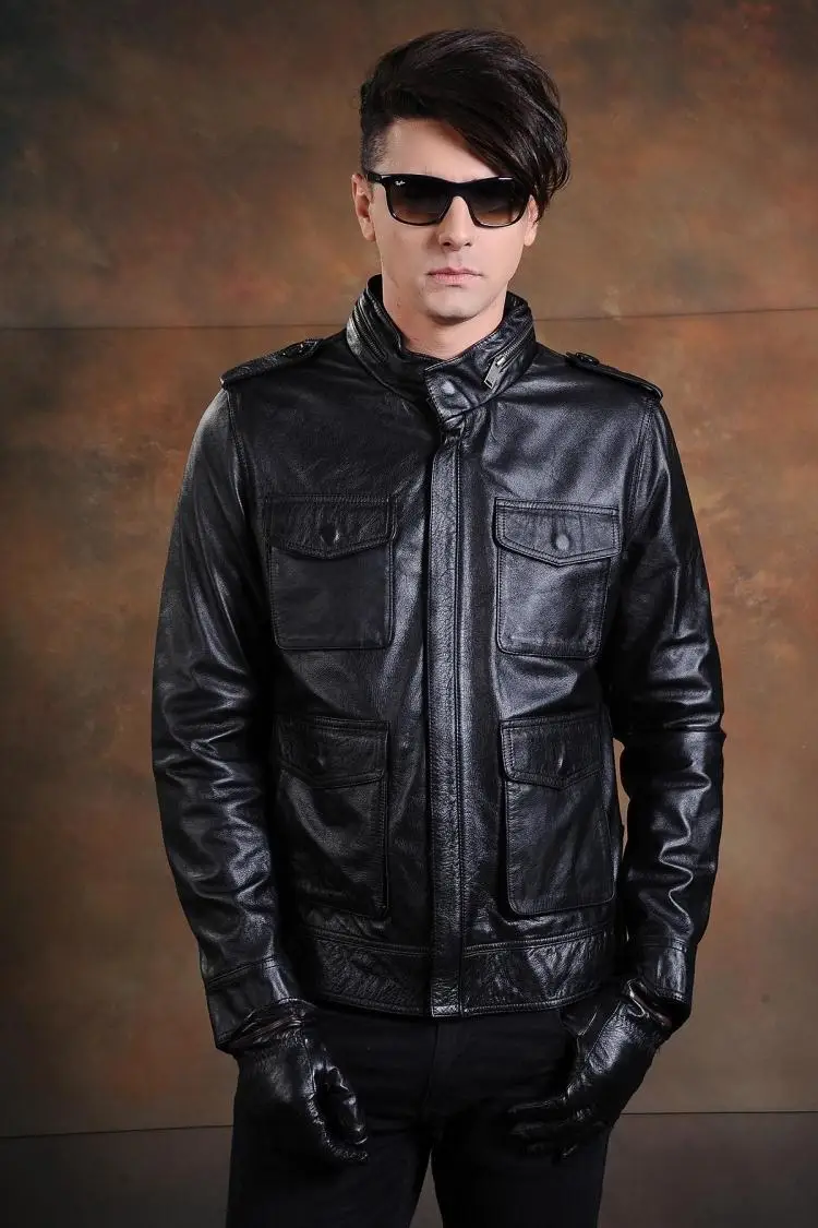 Бесплатная доставка. Качественная мужская куртка из воловьей кожи M65