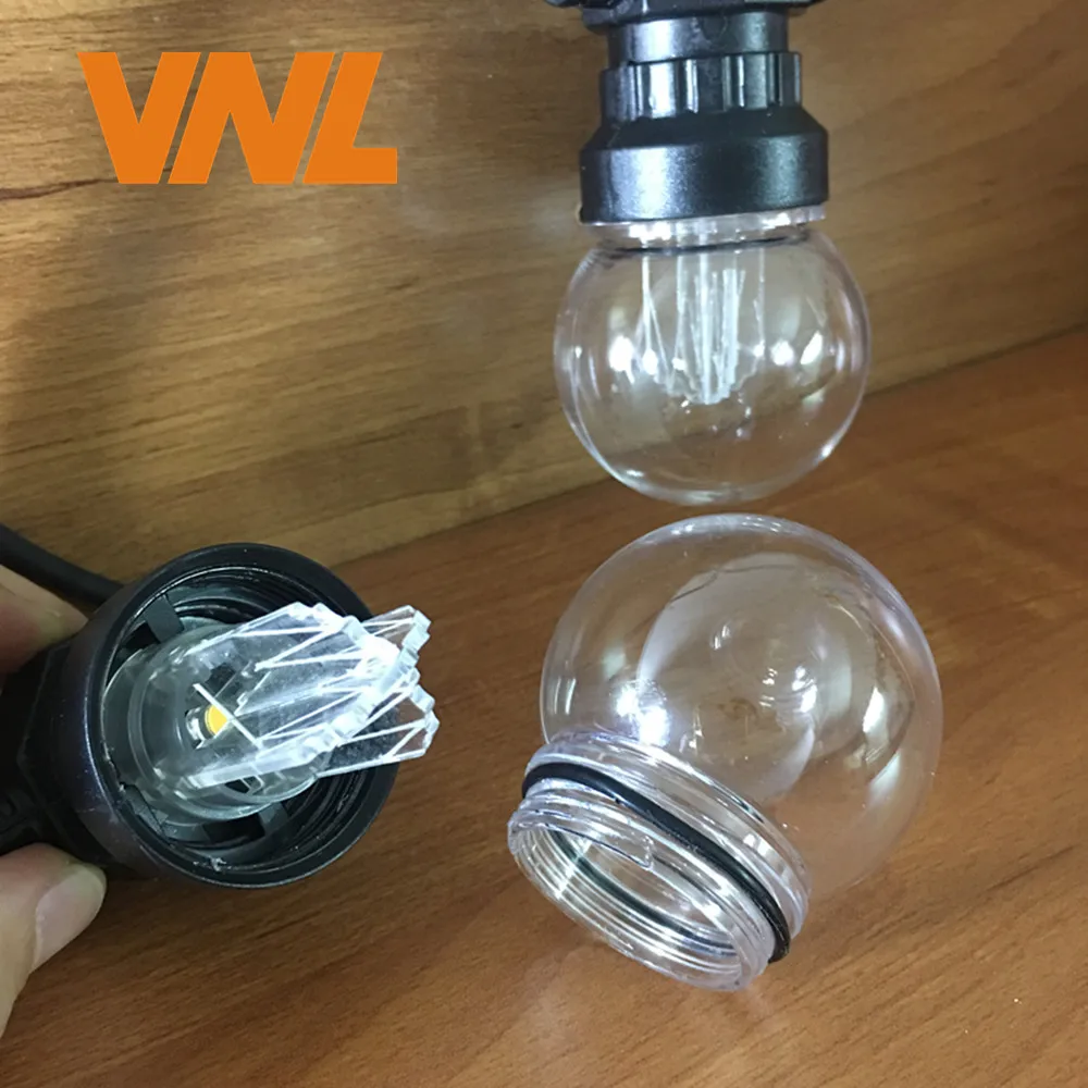 VNL, 13 м, 20X, Droop G50, светодиодный шар, коммерческое освещение для наружной свадьбы, гирлянда, рождественские, вечерние, для патио, Decorition